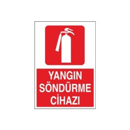 Yangın Söndürme Cihazı Levhası